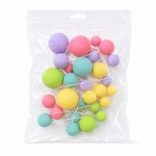 BOLAS DECORATIVAS MIX CORES PASTEL PACK 30 BOLAS DECORATIVAS MIX CORES PASTEL PACK 30