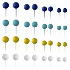 BOLAS DECORATIVAS MIX AZUIS PACK 32 BOLAS DECORATIVAS MIX AZUIS PACK 32
