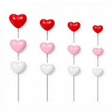 CORAÇÕES DECORATIVOS ROSA, VERMELHOS E BRANCOS PACK 30 CORAÇÕES DECORATIVOS ROSA, VERMELHOS E BRANCOS PACK 30