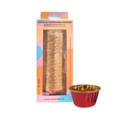 CÁPSULAS METÁLICAS VERMELHAS 5CMX4CM PACK 50
