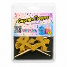 TOPOS CUPCAKES CRUZ OURO GLITTER PACK 6