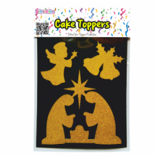 TOPOS BOLO PRESÉPIO OURO GLITTER PACK 3